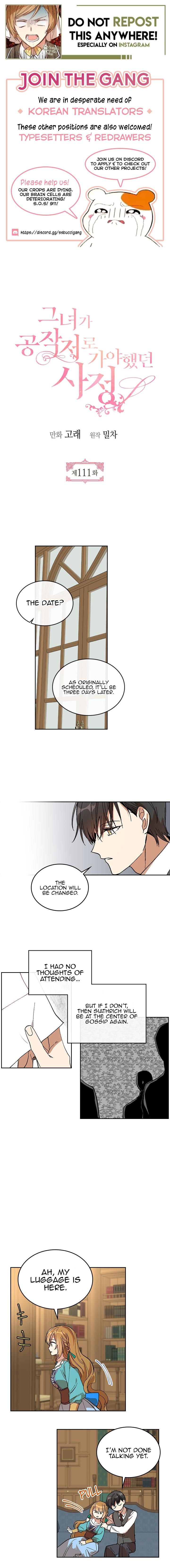 The Reason Why Raeliana Ended up at the Duke’s Mansion - Chapter 111 Page 1