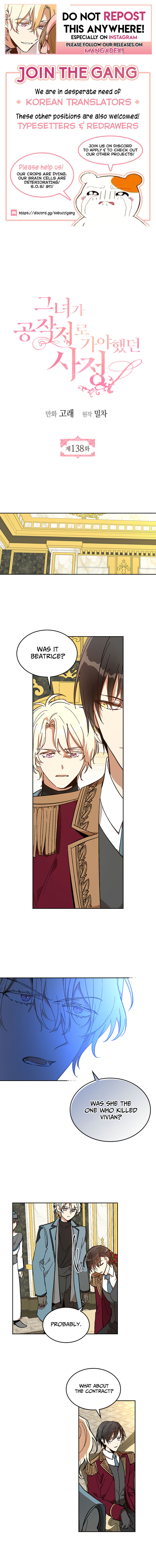 The Reason Why Raeliana Ended up at the Duke’s Mansion - Chapter 138 Page 1