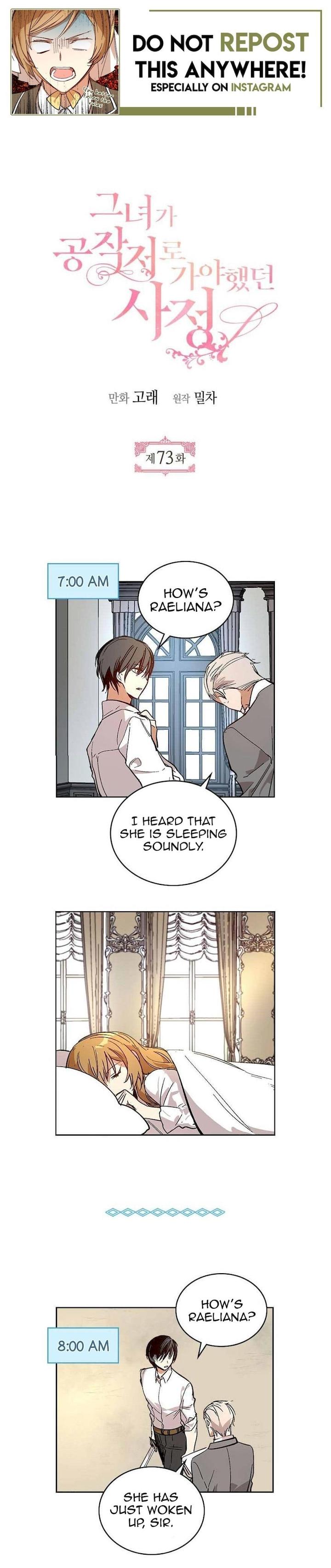 The Reason Why Raeliana Ended up at the Duke’s Mansion - Chapter 73 Page 1